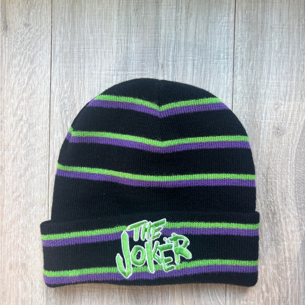 Marvel Black and Green Striped Beanie